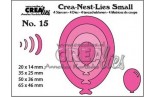 Crealies Crea-nest-dies small no. 15 Balloons Oval