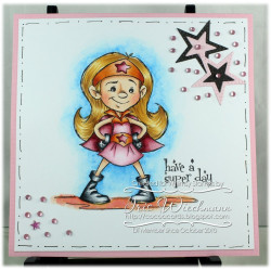 Timbro Whimsy Stamps Super Girl