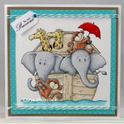 Timbro Whimsy Stamps Noah's Ark