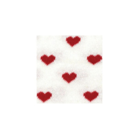 Tubolare Bianco a cuori rossi 30x8cm