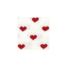 Tubolare Bianco a cuori rossi 30x8cm