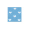 Tubolare Celeste a cuori bianchi 30x8cm
