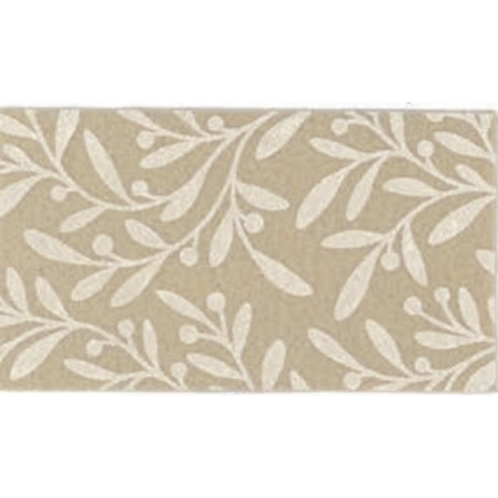 Pannolenci Stampato Fiori Beige e Marrone