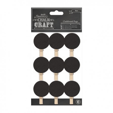 AMICI - Chalkboard Pegs - Circles 9 pezzi
