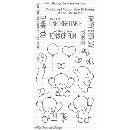 My Favorite Things Adorable Elephants Clear Stamps