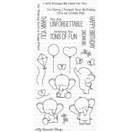 My Favorite Things Adorable Elephants Clear Stamps