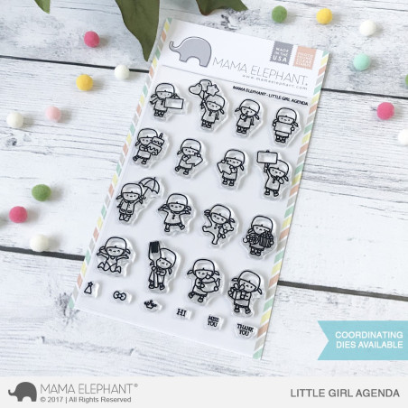 Mama Elephant Clear Stamp LITTLE GIRL AGENDA