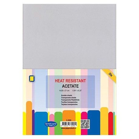 20 fogli di acetato Heat Resistant A5