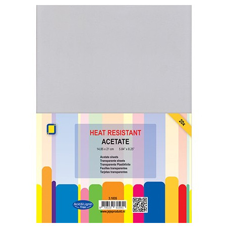 20 fogli di acetato Heat Resistant A5