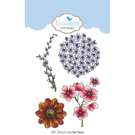 Elizabeth Crafts Clear Stamps Blooms & Leaves