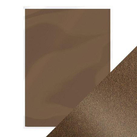 5 Fogli A4 Tonic Studios Pearlescent Card Glazed Chesnut