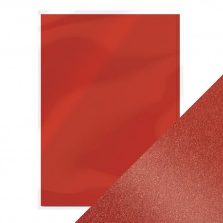 5 Fogli A4 Tonic Studios Pearlescent Card Red Velvet