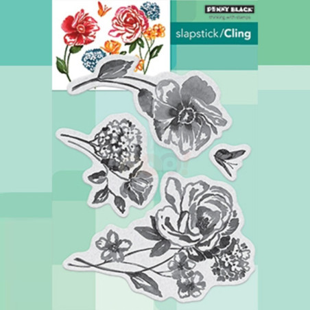 Penny Black Cling Stamp Flower Pageant