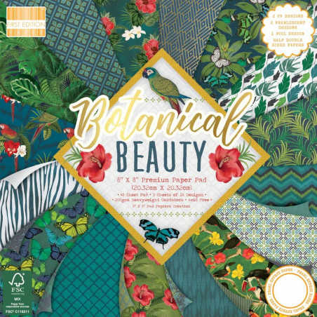 Kit First Edition Paper Pad Botanical Beauty 20x20cm