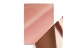 5 fogli A4 Tonic Studios Mirror Card Gloss Rose Platinum
