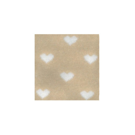 Tubolare Beige a cuori bianchi 30x8cm