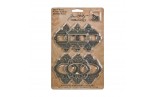 Idea-Ology Tim Holtz Metal Ornate Plates With Fasteners 