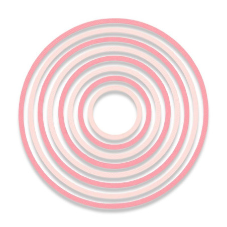Thinlits Die Set 8 pz - Concentric Circles 662543