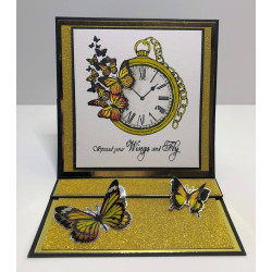 Crafter's Companion A6 Rubber Stamp - Time Flies
