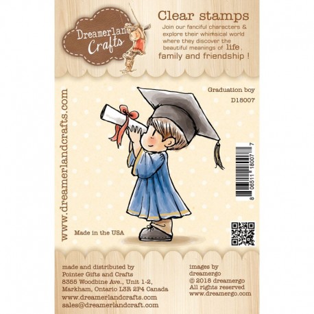 DreamerlandCrafts Clear Stamp Graduation Boy