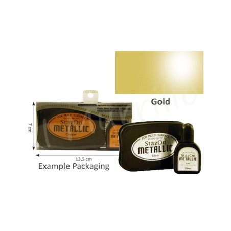 StazOn metallic ink pad & inker gold