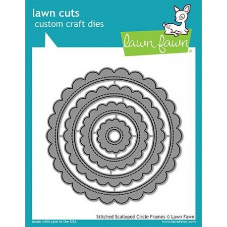 Lawn Fawn Die Stitched Scalloped Circle Frames