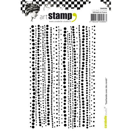 Carabelle Studio Cling Stamp A6 Guirlandes Avec Des Ronds