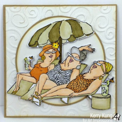 Art Impressions Rubber Stamps Loungers Set