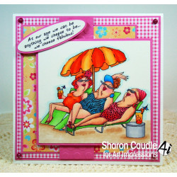 Art Impressions Rubber Stamps Loungers Set