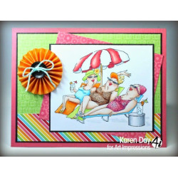 Art Impressions Rubber Stamps Loungers Set