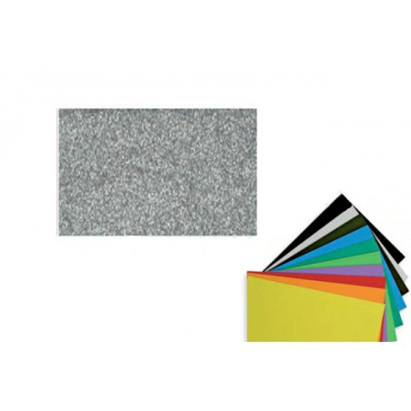 Foglio gomma crepla argento glitterato