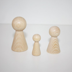 Cono legno naturale 33x15 mm