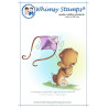 Timbro Whimsy Stamps Teddy Flying a Kite
