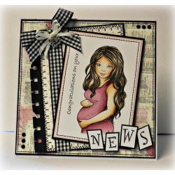 Timbro Whimsy Stamps Pregnant and Loving It