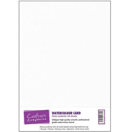 Crafter's Companion Watercolour Card - 15 fogli A4 300gsm