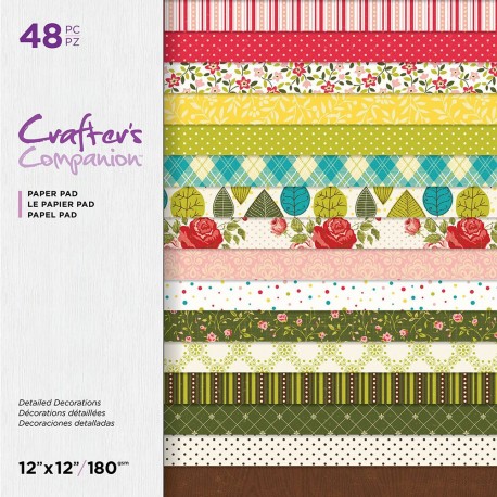 Crafter's Companion Detailed Decorations Printed Paper Pad 30x30cm