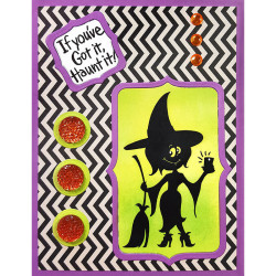 Stampendous Cling Stamp Witch Selfie
