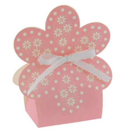 Borsa rotonda rosa a pois 6x4x11cm