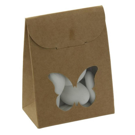 Sacchetto avana con farfalla 60x35x80 mm