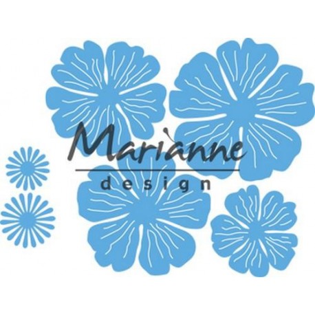per Il Taglio e l’Embossing di Carta per Progetti Creativi Marianne Design Creatables Fustelle Unica Fiore di Frangipani Rosa 
