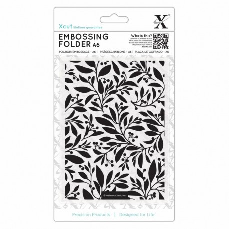 Xcut A6 Embossing Folder - Festive Florals