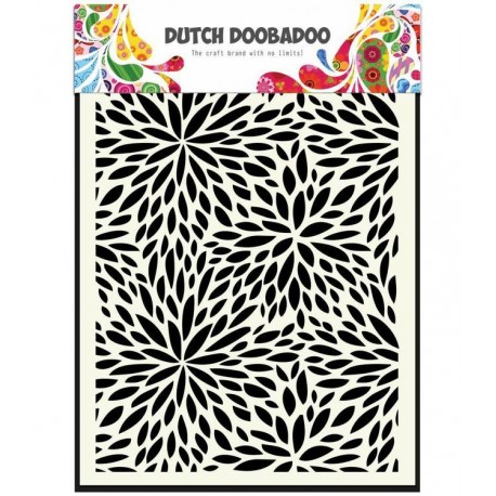 Dutch Mask Art Stencil Floral Waves