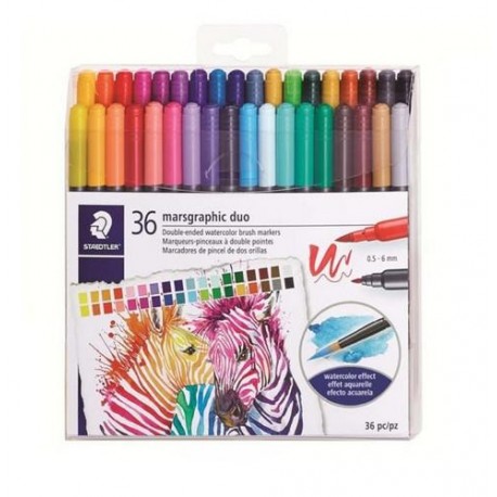 Staedtler Marsgraphic Duo Brushmarker Set 36