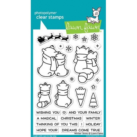 Lawn Fawn Stamp Set Winter Skies