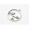 Charms Bird in a Round Frame