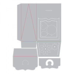 Thinlits Die Set 6 pz - Box Favor with Bracket Flap 662804