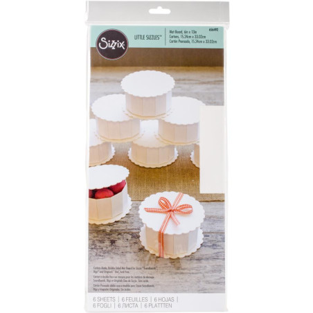 Sizzix Little Sizzles Mat Board Pack White 6 Sheets 656492