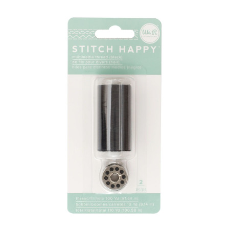 We R Stitch Happy Thread Black