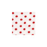 Tubolare Bianco a pois rossi 30x8cm