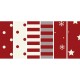 Set 6 Tubolari Natale Rosso 30x8cm